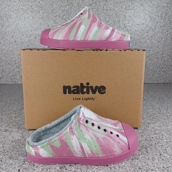 NATIVE Shoes Pink Kids Toddler Jefferson French Terry Slip-On Shoes - Picture 1 of 11